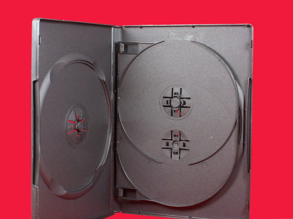 Comprar online caja 4 DVD negra de 14 mm de grosor