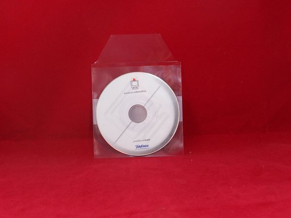 Sobre CD 8 cm.  solapa y adhesivo posterior