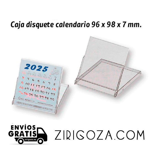 OFERTA  Caja disquete calendario  96 x 98 x 7 mm