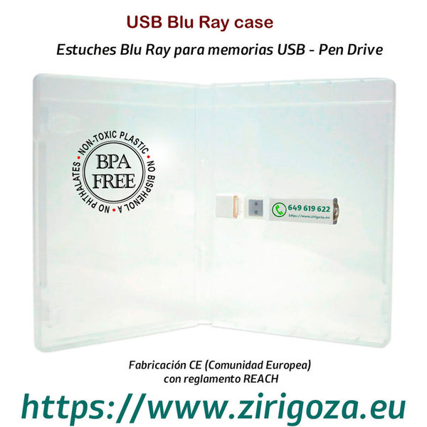 Estuches Blu Ray para memorias USB - Pen Drive NUEVO