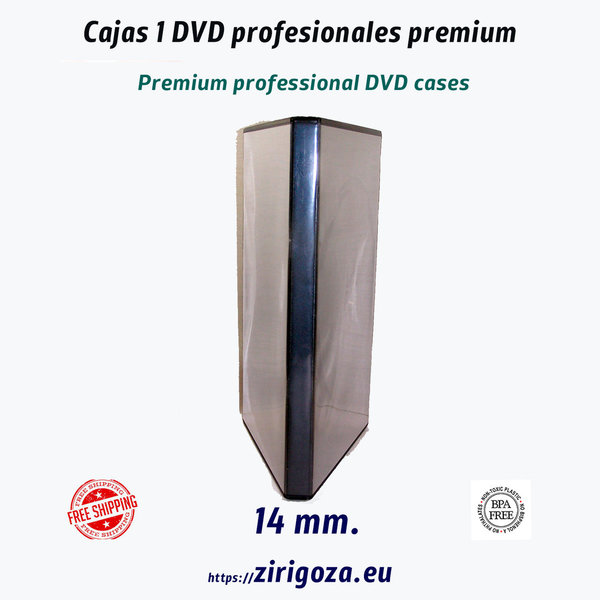 Cajas 1 DVD profesionales premium  negras