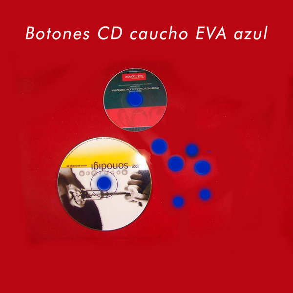 Botones CD caucho EVA azul