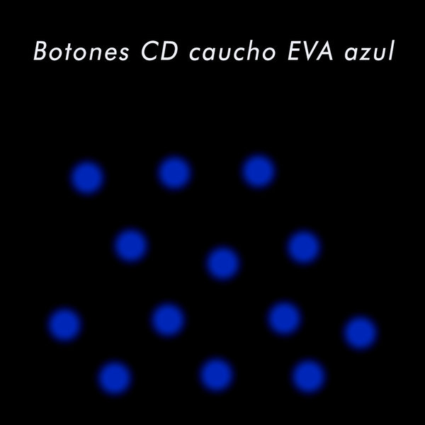 Botones CD caucho EVA azul
